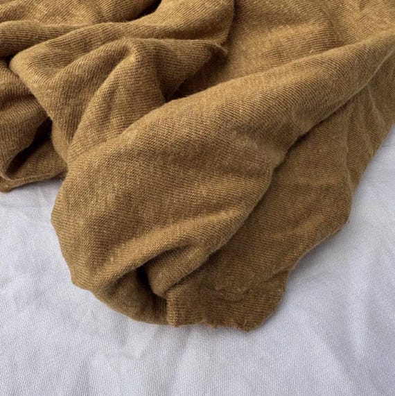 Knit linen jersey fabric by the yard