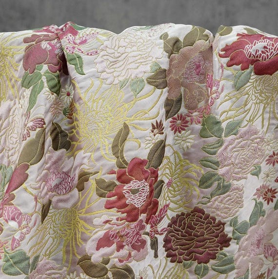 Jacquard brocade fabric by the yard
