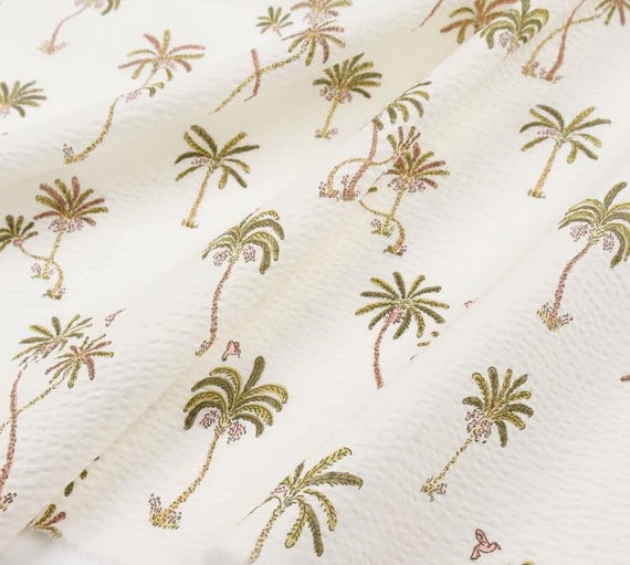 Textured cotton fabric by the yard