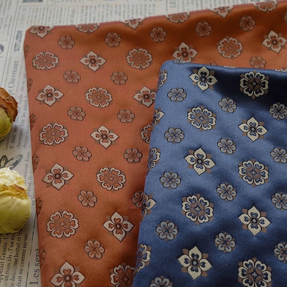Jacquard brocade fabric by the yard