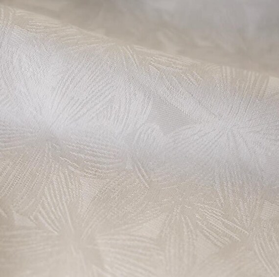 Jacquard linen fabric by the yard