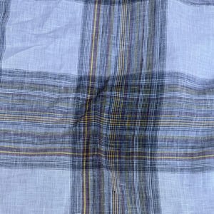 Plaid linen fabric by the yard