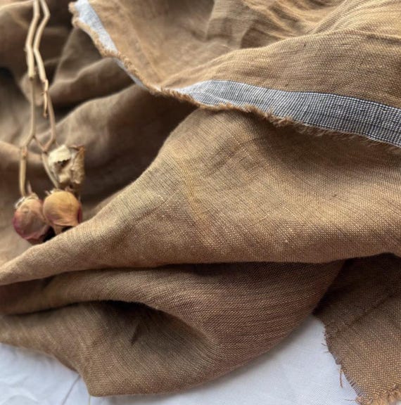 Yarn dyed linen fabric by the yard