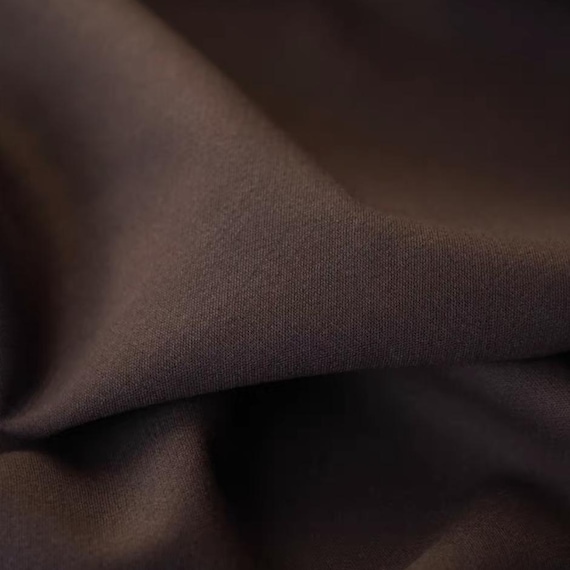 Dark Brown Worsted Wool fabric by the yard SUITING Fabric