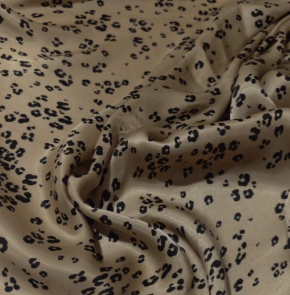 Print cupra fabric, Floral cupro fabric by the yard