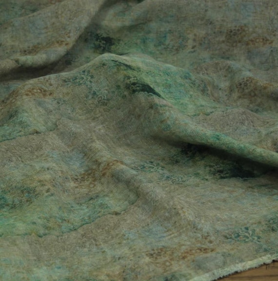 Print linen fabric by the yard