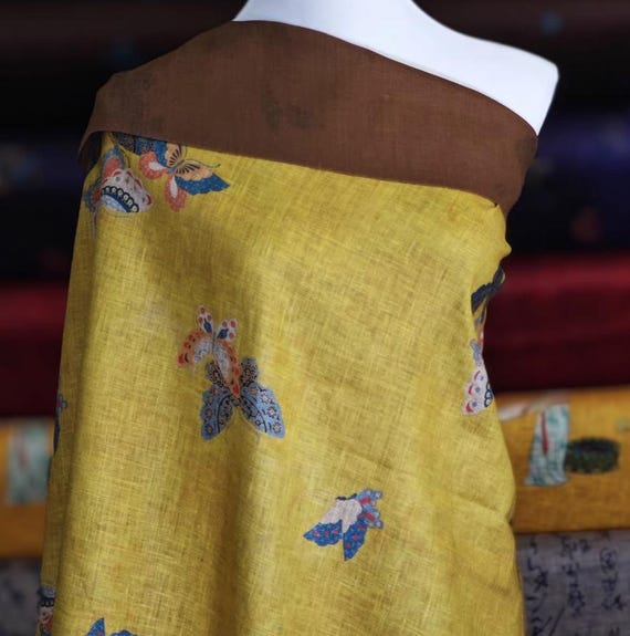 Print Hemp Fabric by the yard