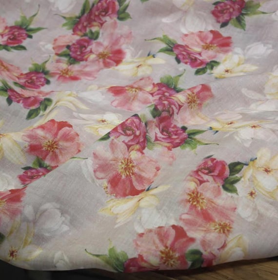 Print ramie fabric by the yard