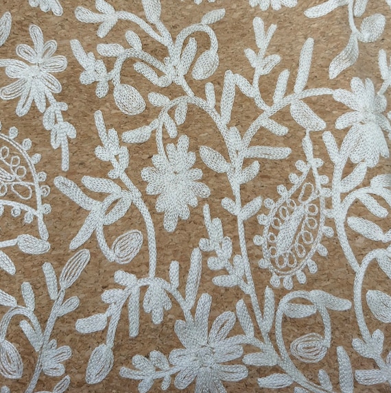 Embroidery cork fabric by the yard