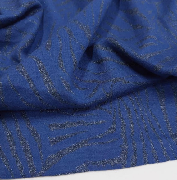 Metallic Jacquard Knit Wool fabric by the yard