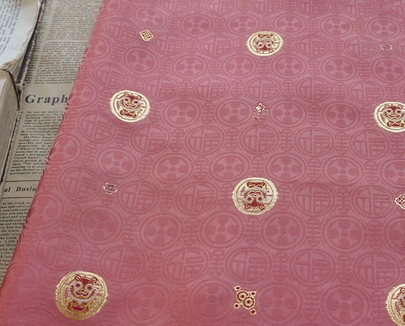 Jacquard brocade fabric by the yard