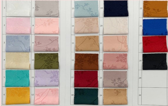 Multi color options Jacquard floral fabric by the yard