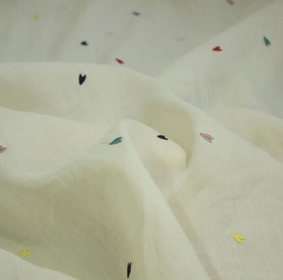 Embroidery ramie fabric by the yard