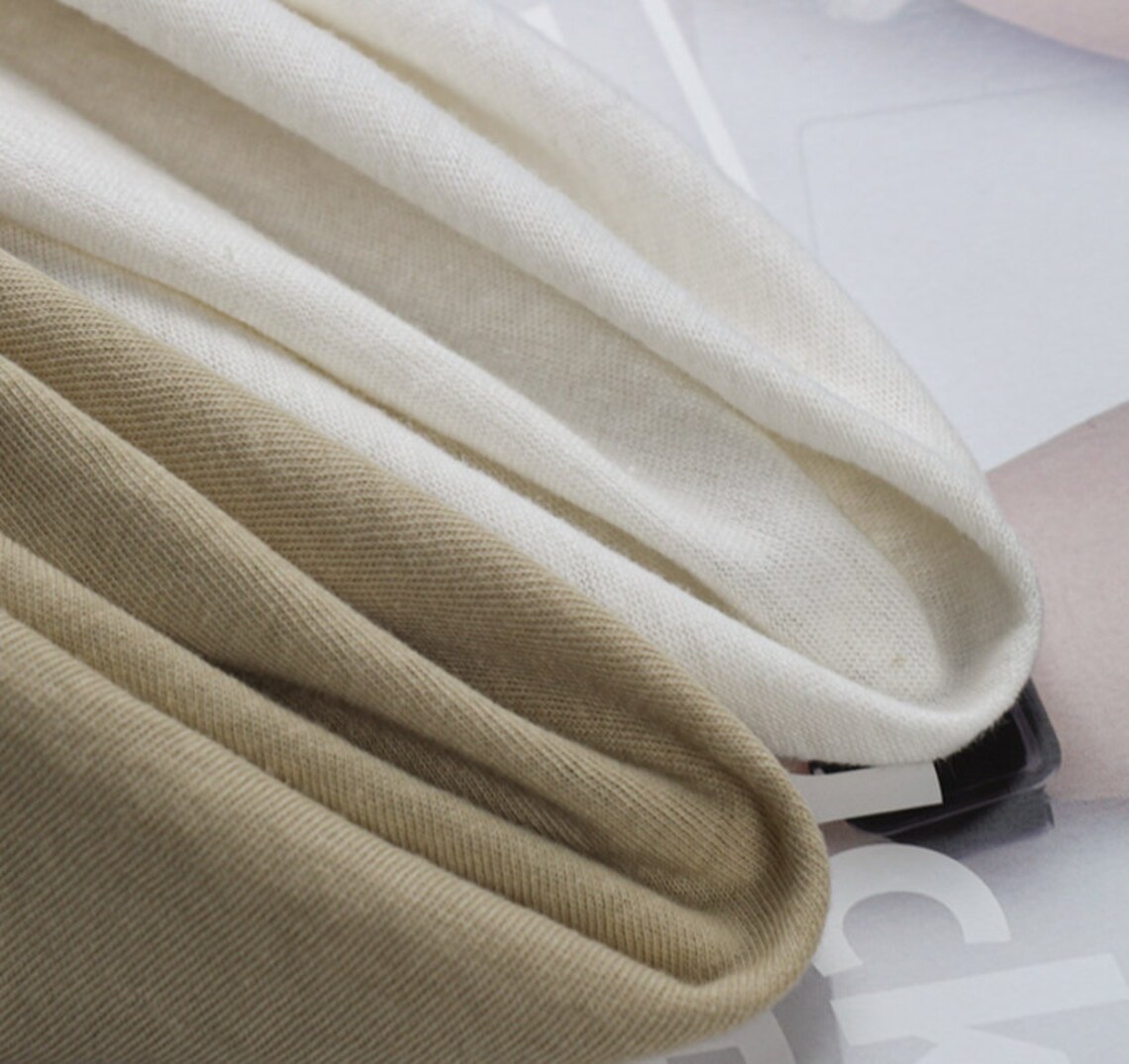 Knit linen jersey fabric by the yard Etsy