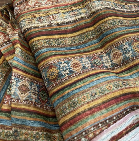 Print ramie fabric by the yard for blouses, dresses,  skirts, clothes fabric