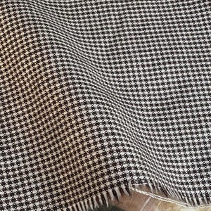 Plaid silk wool fabric, worsted suiting trousers fabric by the yard
