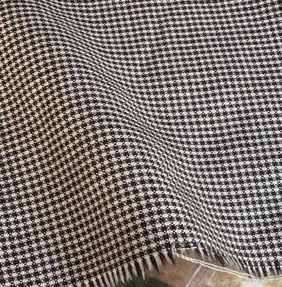 Plaid silk wool fabric, worsted suiting trousers fabric by the yard