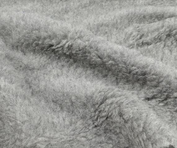 Fluffy wool fabric by the yard