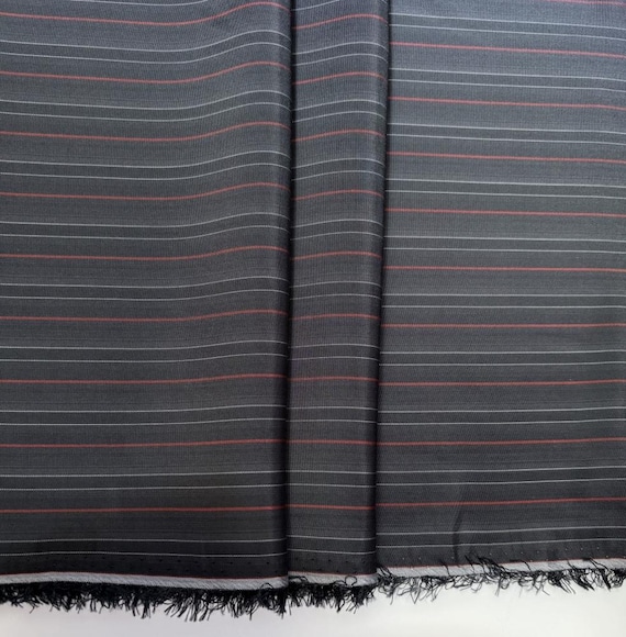 Striped Bemberg cupra fabric, Cupro lining fabric by the yard