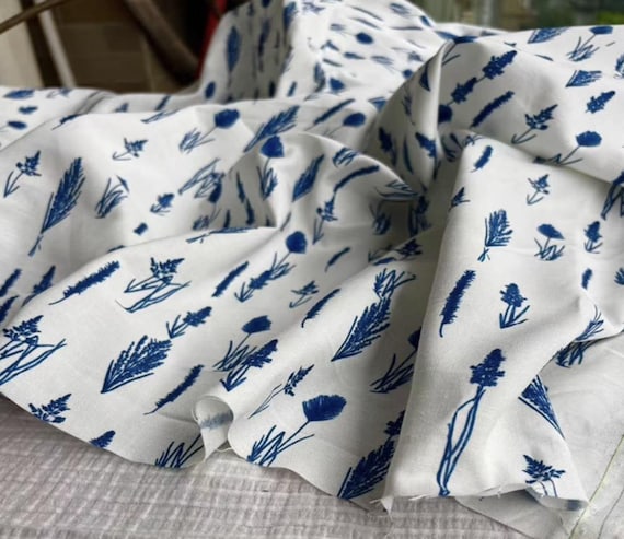 Print tencel linen fabric by the yard