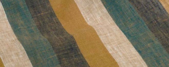 Striped linen fabric by the yard