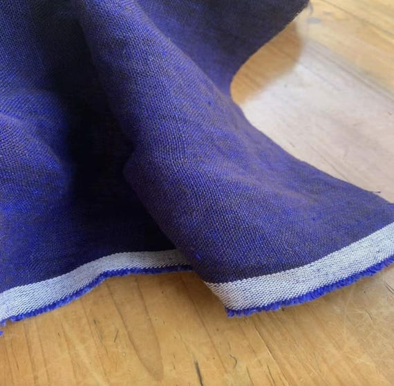 Yarn dyed iridescent linen fabric by the yard
