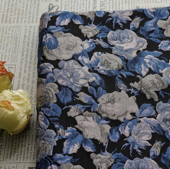 Jacquard brocade fabric by the yard