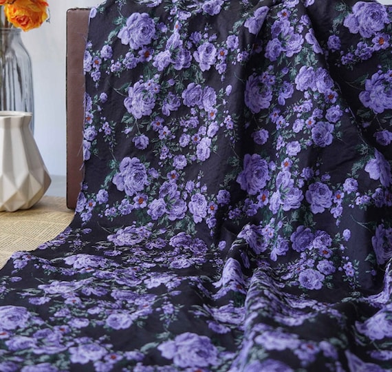 Jacquard brocade fabric by the yard