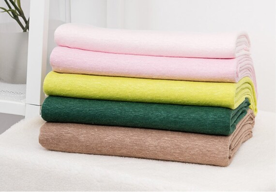 Multi color options knit linen jersey fabric by the yard