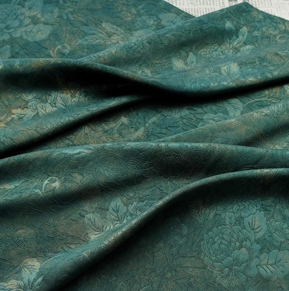 Jacquard floral fabric by the yard