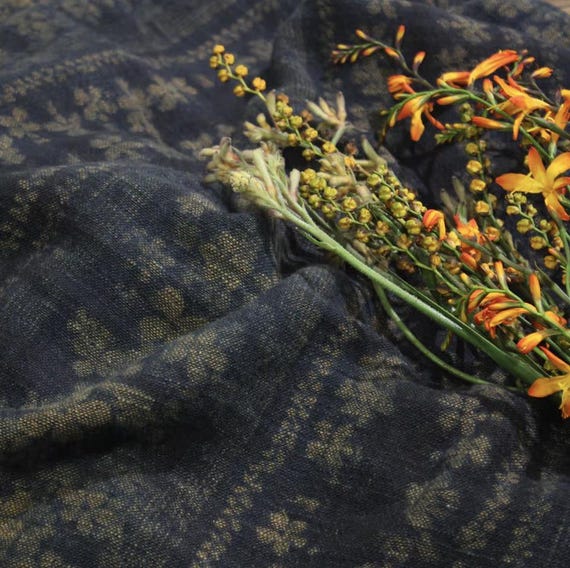 Print linen fabric by the yard