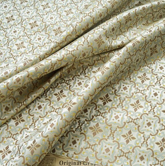 Jacquard brocade fabric by the yard
