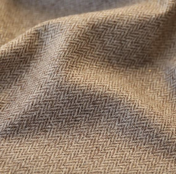 Herringbone Wool Fabric by the yard