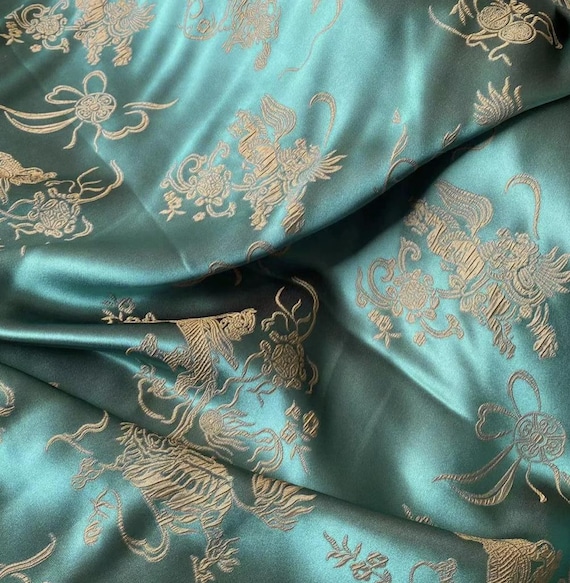 Multi color options Jacquard silk fabric, Embossed silk fabric by the yard