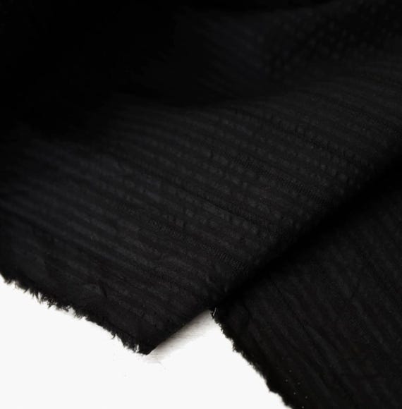 Striped Textured cotton fabric by the yard