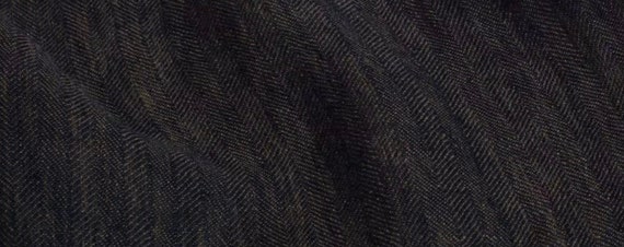 Herringbone linen fabric by the yard