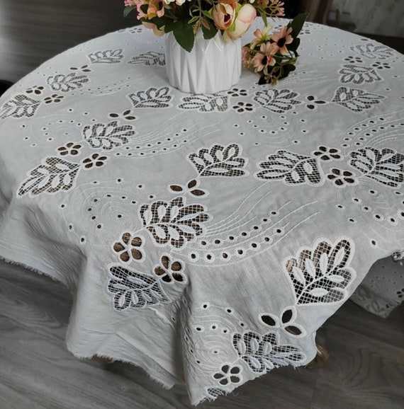 Embroidery cotton fabric By the yard