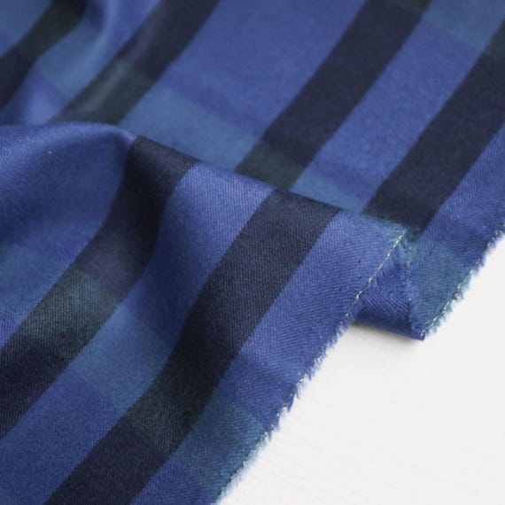 Plaid Wool fabric by the yard