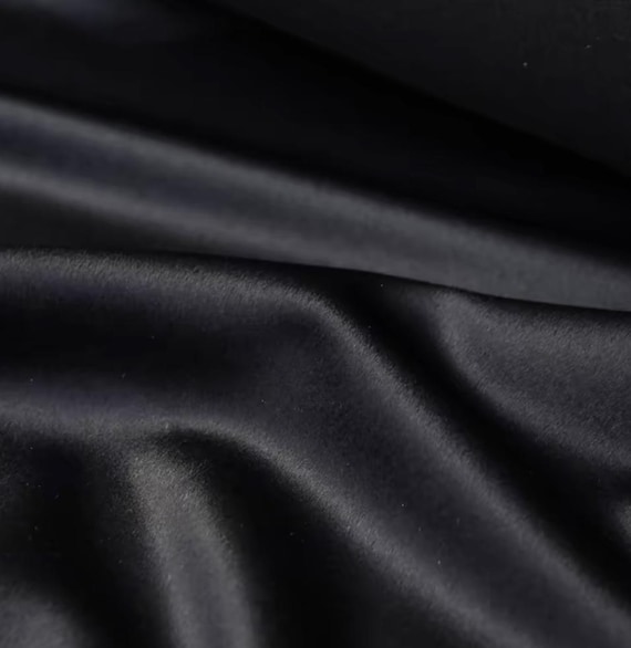 Black Cashmere Wool fabric by the yard