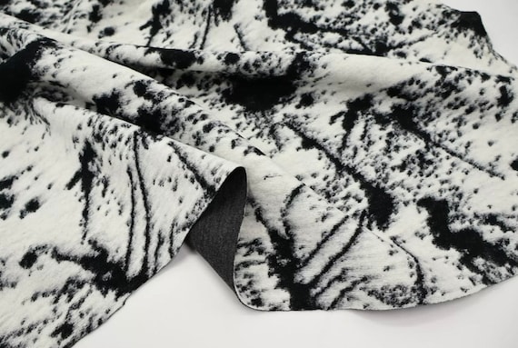 Abstract Knit wool fabric by the yard