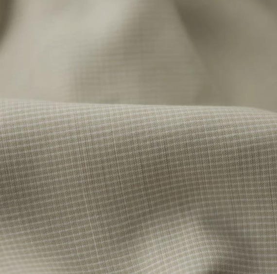 Plaid linen fabric by the yard