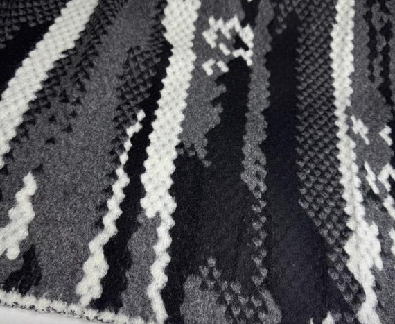 Jacquard Knit wool fabric by the yard