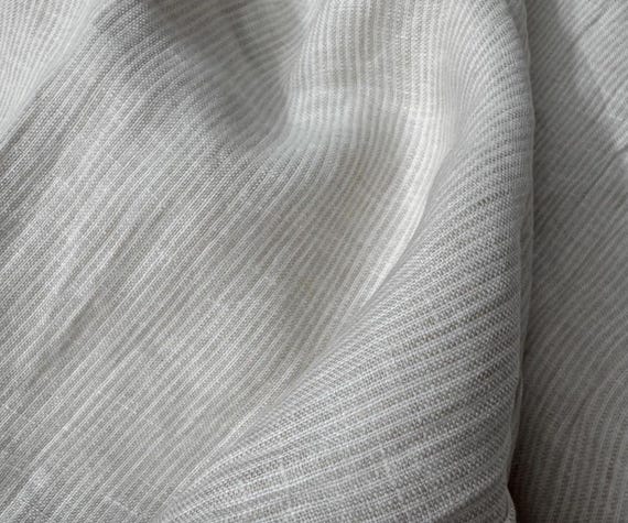 Striped Hemp fabric by the yard