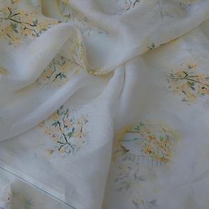 Print ramie fabric by the yard