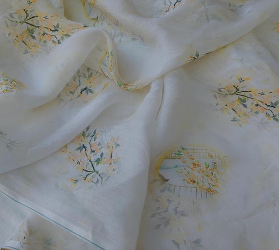 Print ramie fabric by the yard