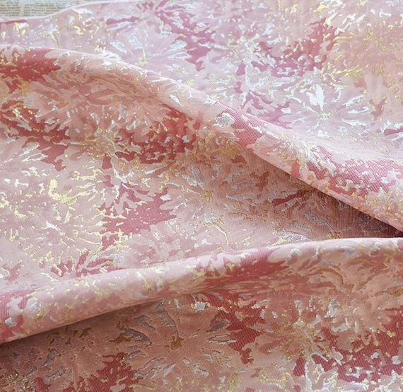 Jacquard brocade fabric by the yard