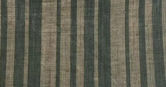 Striped linen fabric by the yard