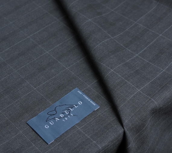 Italian Fabric Plaid Worsted Wool fabric by the yard for Suiting