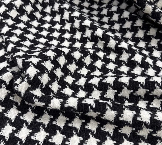 Houndstooth Tweed wool fabric by the yard