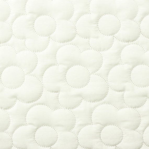 Embroidered Textured quilted padded fabric by the yard